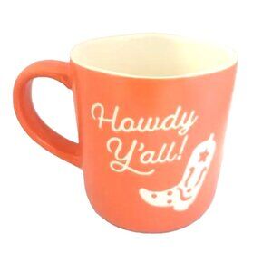 Mug HOWDY Y'ALL!  Orange Coffee Cup Thresold Mugs - Microwave & Dishwasher Safe